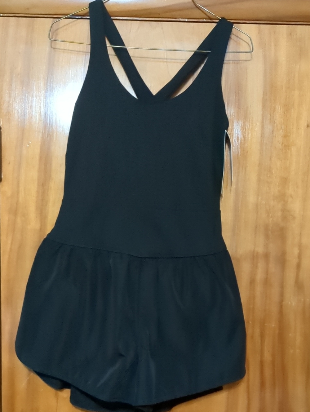 Avia Black Cross-Back Romper